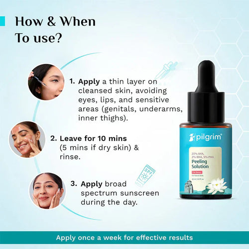 25% AHA, 2% BHA, 5% Peeling Solution For Smooth-textured Glowing Skin